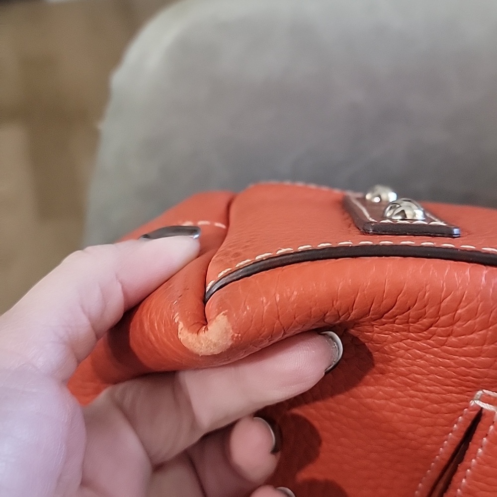 Dooney & Bourke Cambridge Hobo In Persimmon~Pebbled Leather - Picture 14 of 16